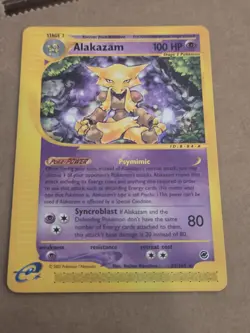 Pokemon Expedition Alakazam Rare Regular 100 Card 033/165 English 2002 - Image 1