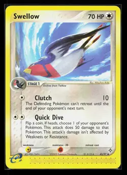 Swellow 45/97 Uncommon EX Dragon Pokemon Card - Image 1