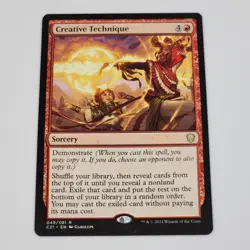MTG Creative Technique 049/081 Rare Commander 2021 NM Red Sorcery Card Magic - Image 1