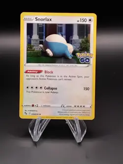 Pokemon TCG Snorlax Holo Rare Card 55/78 Pokemon Go - Image 1