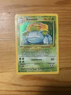 Pokemon TCG Venusaur Base Set Holo Unlimited Rare Card 15/102 - Image 1
