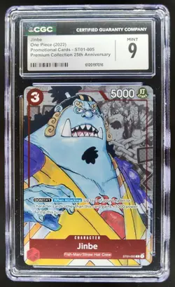 2022 One Piece Premium Card Collection 25th Anniversary Jinbe Promos CGC 9 A PT - Image 1