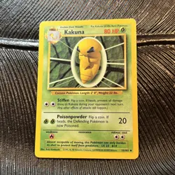 Kakuna 33/102 1999 Base Set Non-Holo English Pokemon Card - Image 1