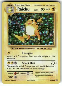 Raichu 36/108 XY - Evolutions LP Pokemon Card TCG - Image 1