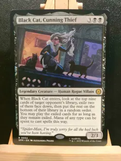 Black Cat, Cunning Thief - Marvel's Spider-Man - Rare - NM (see pics) MTG - Image 1