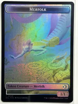 Shapeshifter // Merfolk Double-Sided Token Lorwyn Eclipsed 1 // 8 Foil MTG NM - Image 1