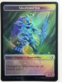 Shapeshifter // Merfolk Double-Sided Token Lorwyn Eclipsed 1 // 8 Foil MTG NM - Image 2