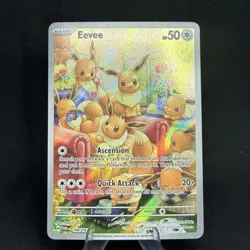Pokemon Eevee Holo TCG Card Sv06 Twilight Masquerade Tag 10 188/167 - Image 1