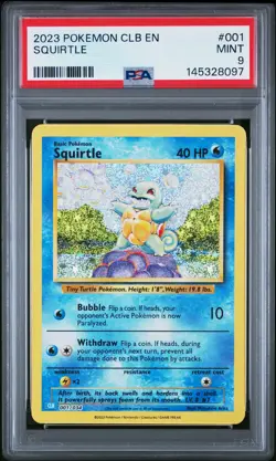 2023 POKEMON CLB-CLASSIC BLASTOISE & SUICUNE EX DECK #001 SQUIRTLE PSA 9 - Image 1