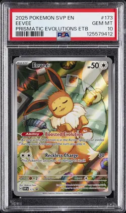 2025 POKEMON SVP EN-SV BLACK STAR PROMO #173 EEVEE PSA 10 - Image 1