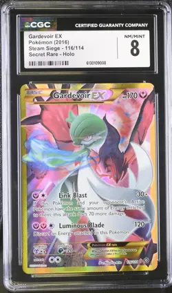Pokemon Gardevoir EX XY Steam Siege Secret Rare Full Art #116 CGC 8 Mint - Image 1