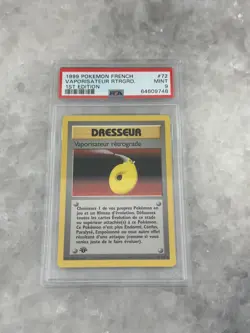 1999 Vaporisateur Rtrgrd 72/102 Base Set 1st Edition PSA 9 Mint Pokemon TCG - Image 1