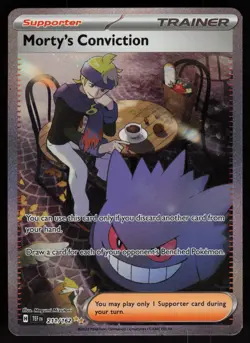 Morty's Conviction 211/162 Special Illustration Rare Temporal Forces Pokemon - Image 1