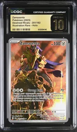 Zamazenta *CGC PRISTINE 10* Illustration Rare *Destined Rivals* #201 * Pokemon - Image 1