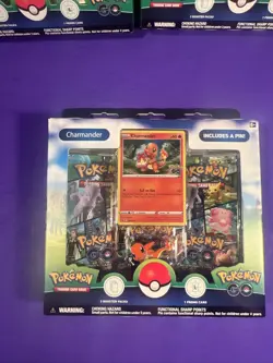 3 Pokemon Go Pin Collection Box Lot Bulbasaur Charmander Squirtle Factory Sealed - Image 3