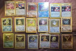 Rare 1999 Pokemon TCG Lot Holo & Regular Gyarados Kangaskhan Hitmonchan Clefable - Image 1