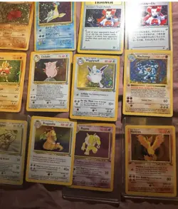 Rare 1999 Pokemon TCG Lot Holo & Regular Gyarados Kangaskhan Hitmonchan Clefable - Image 2