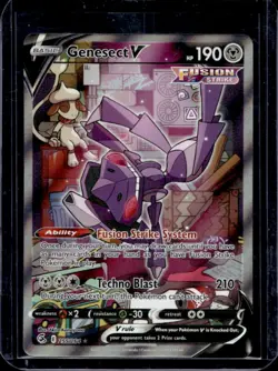 2021 Pokemon SWSH Fusion Strike Genesect V #255/264 - Image 1