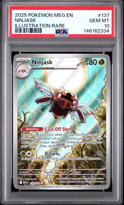 2025 POKEMON MEG EN-MEGA EVOLUTION ILLUSTRATION RARE #137 NINJASK PSA 10 - Image 1