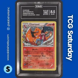 2016 POKEMON XY GENERATIONS RADIANT COLLECTION #RC5/RC32 CHARIZARD TAG 8.5 - Image 1