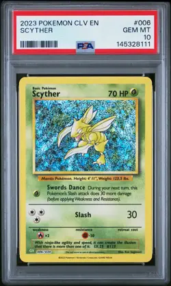 2023 POKEMON CLV-CLASSIC VENUSAUR & LUGIA EX DECK #006 SCYTHER PSA 10 - Image 1