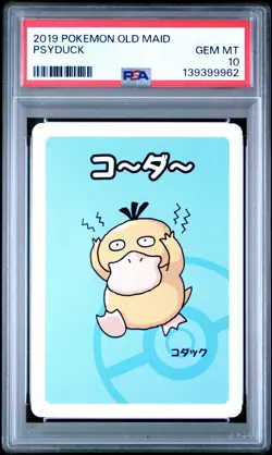 2019 POKEMON OLD MAID PSYDUCK PSA 10 - Image 1