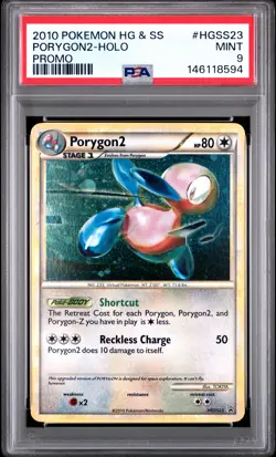 2010 POKEMON HEARTGOLD & SOULSILVER PROMO #HGSS23 PORYGON2-HOLO PSA 9 - Image 1