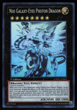 Neo Galaxy-Eyes Photon Dragon (Ghost Rare) GAOV-EN041 1st Edition Yu-Gi-Oh - Image 1