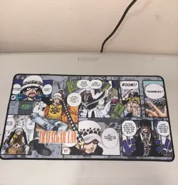 Trafalgar Water Law One Piece TCG Manga Desk Mat Colored Rubber Playmat - Image 1