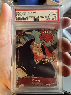 2024 One Piece English Version 1st Anniversary Set #010 Franky PSA 10 GEM MINT - Image 1
