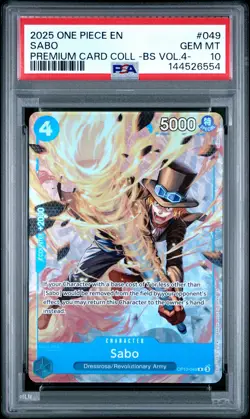 2025 ONE PIECE PREMIUM COLLECTION BEST SELECTION VOL.4 #049 SABO PSA 10 - Image 1
