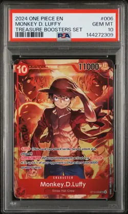 2024 ONE PIECE PROMOS TREASURE BOOSTERS SET #006 MONKEY D. LUFFY PSA 10 - Image 1