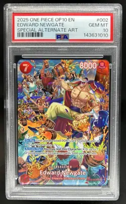 2025 One Piece Edward Newgate Promo Special Alt Art #ST15-002 PSA 10 - Image 1