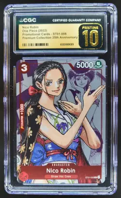 2022 ONE PIECE NICO ROBIN 25TH ANNIVERSARY PROMO ST01-008 CGC 10 PRISTINE A PT - Image 1