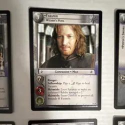 Decipher Lord of the Rings TCG Rare Denethor Faramir Aragorn Pippin 12 Card Lot - Image 3