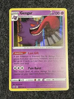 Pokemon TCG Gengar 057/198 Holo Rare Card SWSH Chilling Reign 2021 (NM) - Image 1