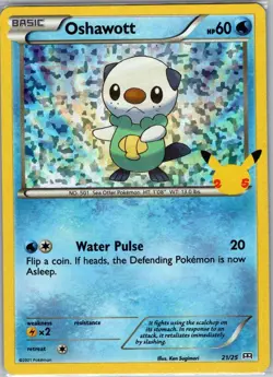 Oshawott - 21/25 Holo McDonald's 25th Anniversary Promos - Pokemon Card - NM - Image 1