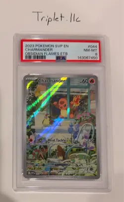 Charmander 044 Sv: Scarlet & Violet Promo Cards Holo PSA 8 - Image 1