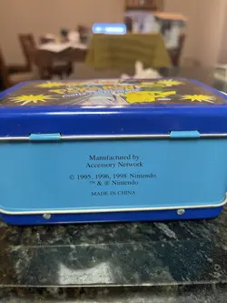 POKEMON Storage Box tin mini lunchbox 1998 Nintendo / Accessory Network card '99 - Image 2