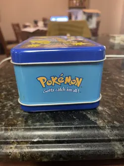 POKEMON Storage Box tin mini lunchbox 1998 Nintendo / Accessory Network card '99 - Image 5