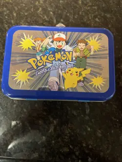 POKEMON Storage Box tin mini lunchbox 1998 Nintendo / Accessory Network card '99 - Image 1