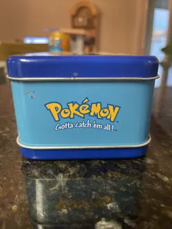 POKEMON Storage Box tin mini lunchbox 1998 Nintendo / Accessory Network card '99 - Image 3