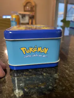 POKEMON Storage Box tin mini lunchbox 1998 Nintendo / Accessory Network card '99 - Image 5