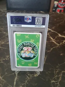 PSA 9 Meowth Queen of Spades Japanese Pokemon Green Poker Card - Image 5
