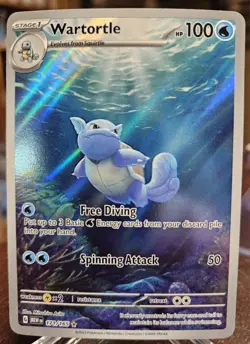 Pokemon TCG Wartortle Scarlet & Violet 151 Card Holo IR 171/165 - Image 1