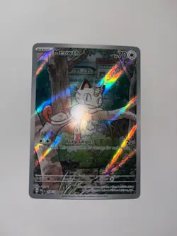 Phantasmal Flames Meowth 106/094 Illustration Rare Pokemon TCG Card NM English - Image 1