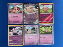 Clefable EX Obsidian Flames (+1 RevHOLO)+ Clefairy (x3)+Cleffa 6-card lot - PWE - Image 1
