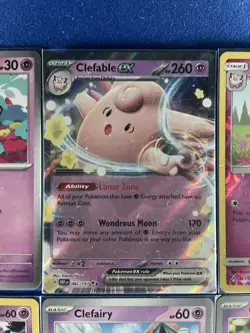 Clefable EX Obsidian Flames (+1 RevHOLO)+ Clefairy (x3)+Cleffa 6-card lot - PWE - Image 3
