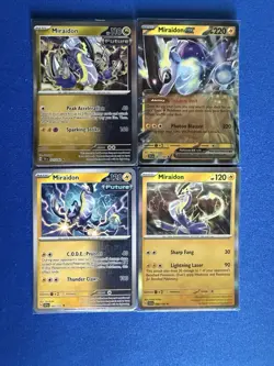 Miraidon EX S&V Base Set + Miraidon (x3/2 Holos) 4-card mixed Pokemon lot - PWE - Image 1