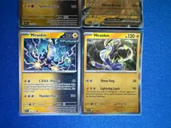Miraidon EX S&V Base Set + Miraidon (x3/2 Holos) 4-card mixed Pokemon lot - PWE - Image 4